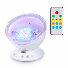 Load image into Gallery viewer, Ocean Wave Projector Night Light With Remote Control and Music Player