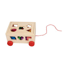 Load image into Gallery viewer, Wooden Shape Sorters with pull cart